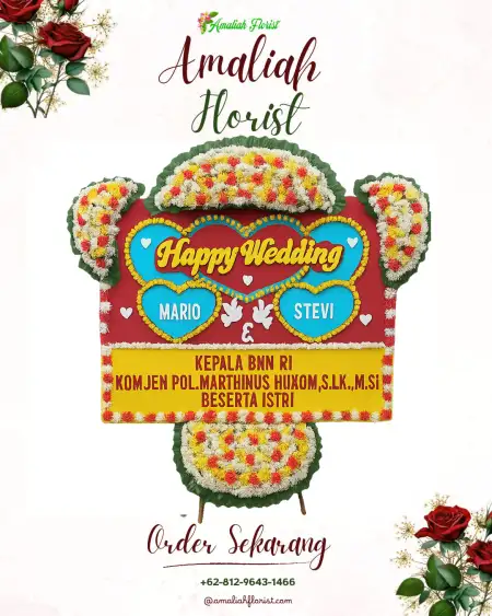 Papan Bunga Pernikahan Bokol